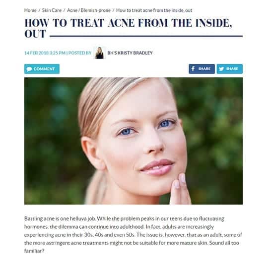 Beauty Heaven. How To Treat Acne From The Inside, Out.