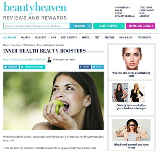 Beauty Heaven. Reviews and Rewards. Inner Health Beauty Boosters.