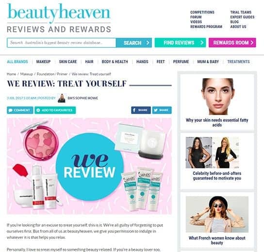 Beauty Heaven. Reviews and Rewards. We Review: Treat Yourself