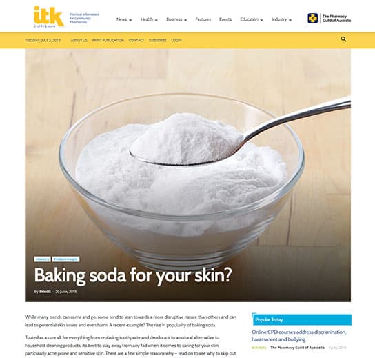 InTheKnow. Baking soda for your skin?