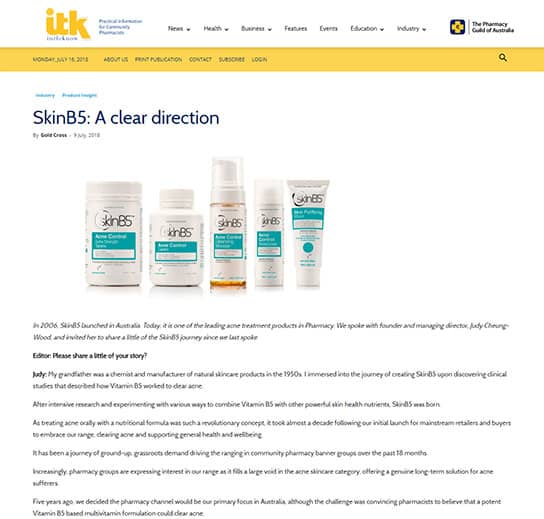 InTheKnow. SkinB5: A clear direction.