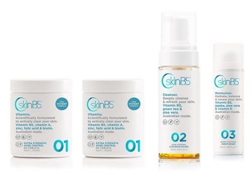 Mild blemish kit for regular acne breakouts, acne scarring and to maintain clear skin