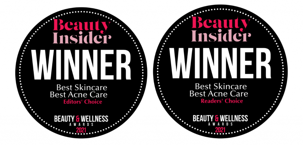 SkinB5 won 2 global top beauty awards Best Skincare, Best Acne Care 2021, Beauty Insider Singapore